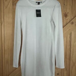Forever 21 Elegant White Long Sleeve Dress